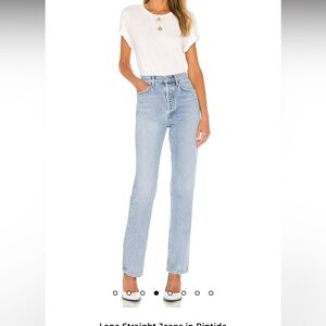 AGOLDE Lana Jean Mid Rise Vintage Straight in Riptide light color - Size: 24